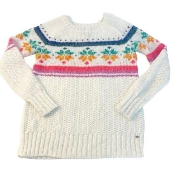 American Eagle Jegging Sweater oversized colorful snowflakes & stripes size XS - Picture 4 of 8